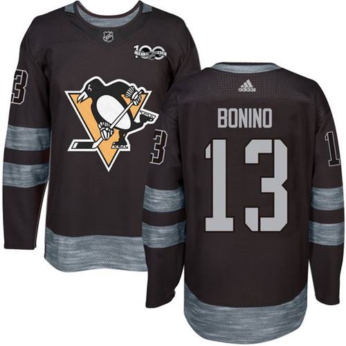 Adidas Penguins #13 Nick Bonino Black 1917-100th Anniversary Stitched NHL Jersey